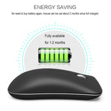 HXSJ T23 Bluetooth 5.0 + Bluetooth 3.0 + 2.4GHz Wireless Three Modes 4-Keys 1600 DPI Adjustable Ergonomics Optical Mouse, T23 Blue, T23 Black, T23 Gold