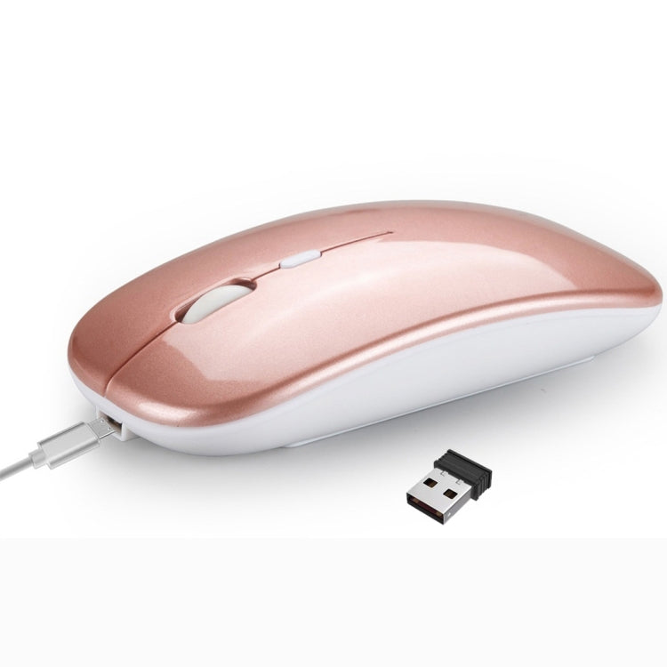 HXSJ M90 2.4GHz Ultrathin Mute Rechargeable Dual Mode Wireless Bluetooth Notebook PC Mouse