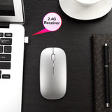 HXSJ M90 2.4GHz Ultrathin Mute Rechargeable Dual Mode Wireless Bluetooth Notebook PC Mouse