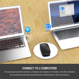 HXSJ M90 2.4GHz Ultrathin Mute Rechargeable Dual Mode Wireless Bluetooth Notebook PC Mouse