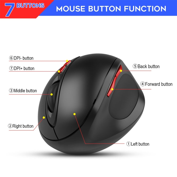 HXSJ T33 2.4GHz Ergonomic Optical Wireless Notebook PC Mouse