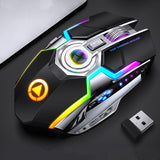 YINDIAO A5 2.4GHz 1600DPI 3-modes Adjustable Rechargeable RGB Light Wireless Silent Gaming Mouse