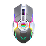 ZERODATE T30 2.4GHz 2400DPI Three-speed Adjustable RGB Backlight Wireless Optical Mouse, T30 Black, T30 White
