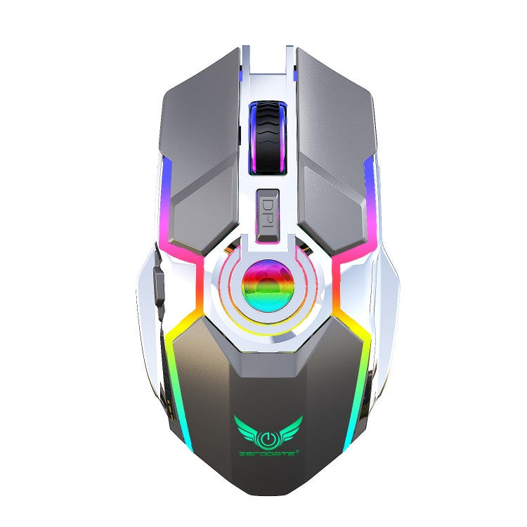 ZERODATE T30 2.4GHz 2400DPI Three-speed Adjustable RGB Backlight Wireless Optical Mouse, T30 Black, T30 White