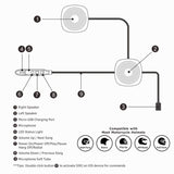 T2 Bluetooth V5.0 Helmet Headset 5V for Motorcycle Driving with Anti-interference Microphone