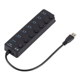 7 Ports USB 3.0 High Speed Multi Hub Expansion with Switch for PC & Laptop, Hub Expansion