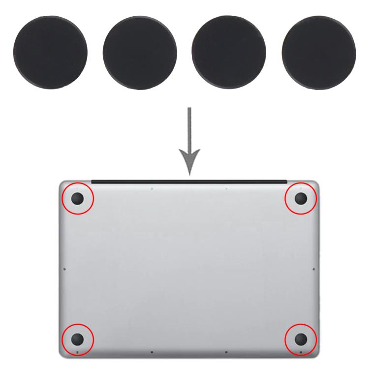 For MacBook Air M4 15 inch A3241 4 in 1 Bottom Case Rubber Mats, A3241