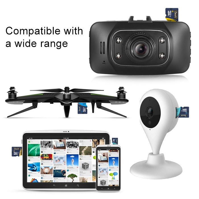 Zsuit 64GB High Speed Class10 Silver Grey TF(Micro SD) Memory Card, 64GB