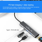Blueendless 4 In 1 Multi-function Type-C / USB-C to HDMI + PD + Dual USB 3.0 HUB Expansion Dock, 4 In 1 HDMI + PD + Dual USB 3.0