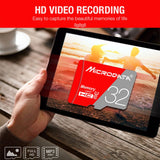 MICRODATA 128GB Class10 Red and Grey TF(Micro SD) Memory Card, 128GB