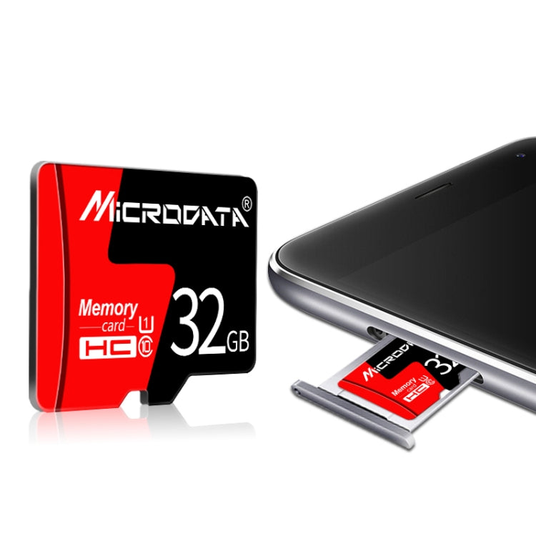 MICRODATA 32GB U1 Red and Black TF(Micro SD) Memory Card, 32GB