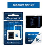 MICRODATA 16GB U1 Blue and White TF(Micro SD) Memory Card, 16GB