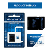 MICRODATA 128GB U3 Blue and White TF(Micro SD) Memory Card, 128GB