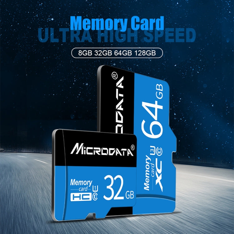 MICRODATA 16GB U1 Blue and Black TF(Micro SD) Memory Card, 16GB