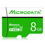 MICRODATA 8GB U1 Green and White TF(Micro SD) Memory Card, 8GB