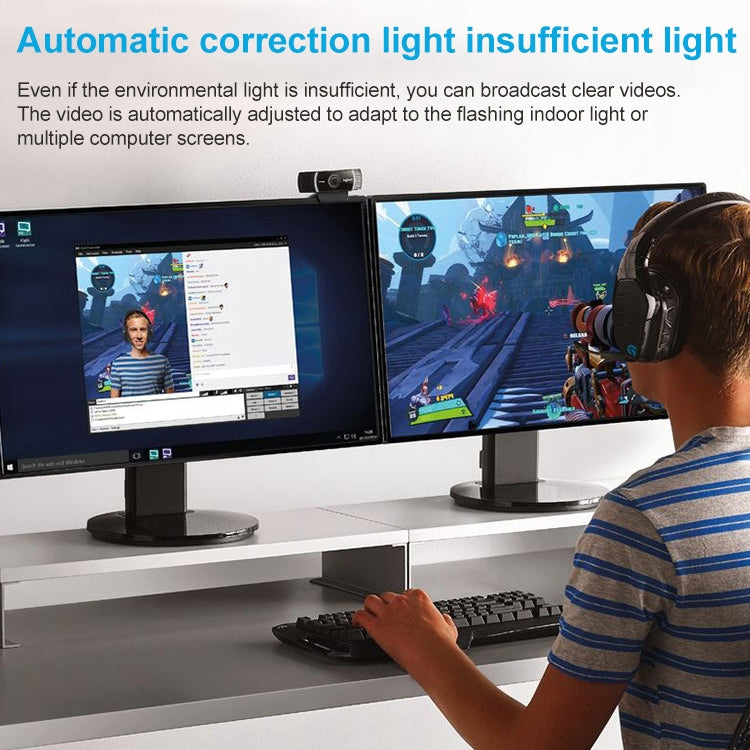 Logitech C922 Pro HD Pro Autofocus Built-in Stream Webcam 1080P Web Camera, C922 Pro