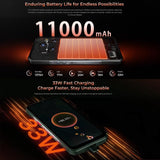 Oukitel WP55 Pro 5G Rugged Phone, 16GB+512GB, 108MP Camera, Fingerprint Identification, 6.6 inch Android 15 MediaTek Dimensity 7025 Octa Core, NFC, OTG, Network: 5G, WP55 Pro