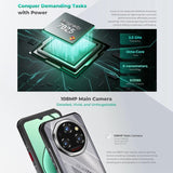 Oukitel WP62 Rugged Phone, 8GB+256GB, 108MP Camera, Fingerprint Identification, 6.6 inch Android 15 MediaTek Dimensity 7025 Octa Core, NFC, OTG, Network: 5G, 8GB+256GB