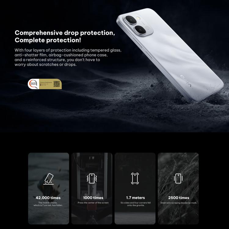 vivo Y500i, 8GB+128GB, Side Fingerprint, 6.75 inch Android 16 OriginOS 6 Snapdragon 4 Gen Octa Core, OTG, NFC, Network: 5G, 8GB+128GB