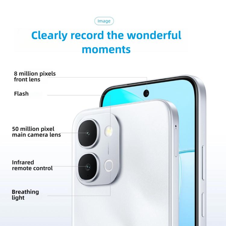 vivo Y6, 12GB+256GB, Side Fingerprint, 6.75 inch Android 16 OriginOS 6 Snapdragon 4 Gen 2 Octa Core, OTG, NFC, Network: 5G, 12GB+256GB