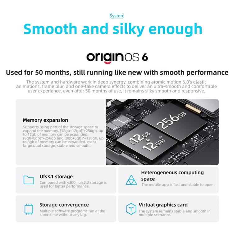 vivo Y6, 12GB+256GB, Side Fingerprint, 6.75 inch Android 16 OriginOS 6 Snapdragon 4 Gen 2 Octa Core, OTG, NFC, Network: 5G, 12GB+256GB