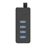 ORICO W5P-U3-30 4-Port USB 3.0 Desktop HUB with 30cm Micro USB Cable Power Supply, W5P-U3-30 Black