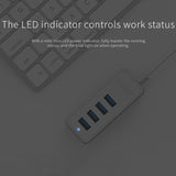 ORICO W5P-U3-30 4-Port USB 3.0 Desktop HUB with 30cm Micro USB Cable Power Supply, W5P-U3-30 Black