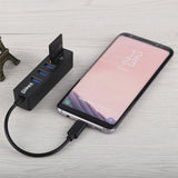 2 in 1 TF & SD Card Reader + 3 x USB Ports to USB-C / Type-C HUB Converter, Total Length: 24cm, Type-C (Black), Type-C (White)