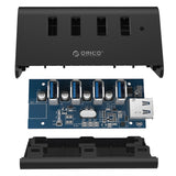 ORICO SHC-U3 ABS Material Desktop 4 Ports USB 3.0 HUB with Phone / Tablet Holder & 1m USB Cable & LED Indicator, SHC-U3