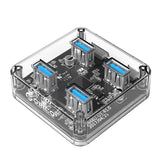 ORICO MH4U-100 USB 3.0 Transparent Desktop HUB with 100cm Micro USB Cable, MH4U-100