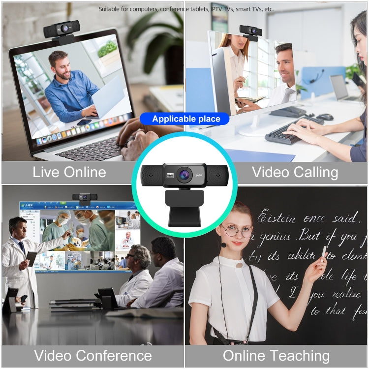 HXSJ S5 1080P Adjustable HD Video Webcam PC Camera with Microphone