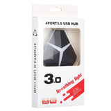 5Gbps Super Speed 4 Ports USB 3.0 HUB Adapter, Cable Length: about 20cm, USB 3.0 HUB (Black)