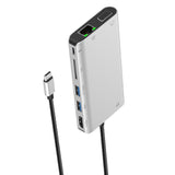 Onten 9591BD 8 in 1 USB-C / Type-C to PD USB-C / Type-C Charging + Gigabit Ethernet + Dual USB 3.0 + HDMI + VGA + SD Card Slot + 3.5mm AUX HUB, 9591BD Silver, 9591BD Grey