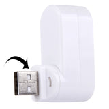 180 Degree Rotation USB Head 3 Ports USB 2.0 Portable HUB