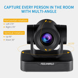 FEELWORLD USB10X 10X Optical Zoom 1080P USB PTZ Video Conference Camera, EU and US Plug, USB10X