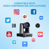 FEELWORLD POE20X Simultaneous 20X Optical Zoom Live Streaming PTZ Camera, EU and US Plug, POE20X