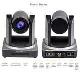 FEELWORLD POE20X Simultaneous 20X Optical Zoom Live Streaming PTZ Camera, EU and US Plug, POE20X