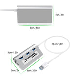 Rocketek HC423 USB3.0 x 3 + SD / TF / CF Card Reader HUB Adapter