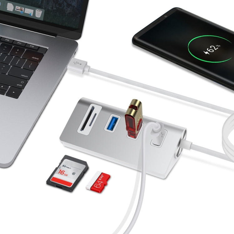 Rocketek HC422 USB3.0 x 3 + SD / TF Card Reader HUB Adapter