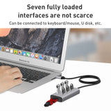 8108 7 Ports USB 3.0 to USB 3.0 HUB, Cable Length: 80cm, 8108