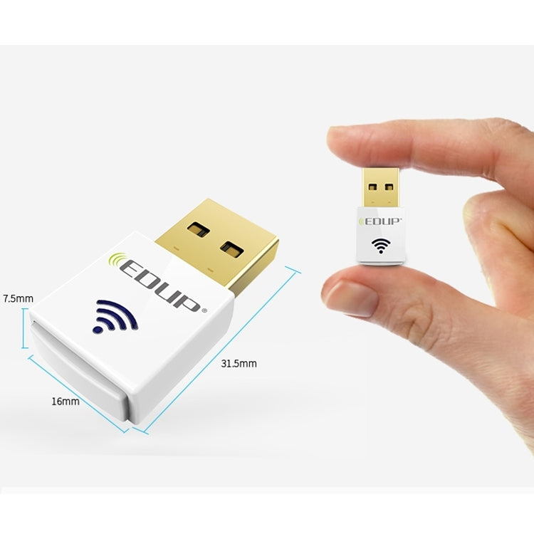 EDUP EP-AC1619 Mini Wireless USB 600Mbps 2.4G / 5.8Ghz 150M+433M Dual Band WiFi Network Card for Nootbook / Laptop / PC, EP-AC1619 600Mbps (White), EP-AC1619 600Mbps (Black)