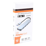 5 in 1 USB to USB3.0+USB2.0x3+USB-C / Type-C HUB Adapter, Cable Length: 10cm, BYL-2301U