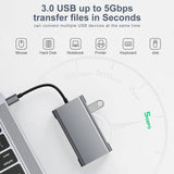 BYL-2111 7 in 1 USB-C / Type-C to USB Docking Station HUB Adapter, BYL-2111