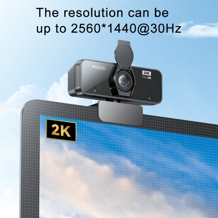 Yesido KM14 2K 4.0MP HD USB Webcam, Cable Length 1.5m, KM14