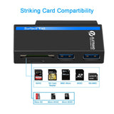 ROCKETEK RT-SGO737 2 USB 3.0 + Micro USB Interface Hub for Microsoft Surface Go, with 2 TF Card & SD Card Slots, RT-SGO737
