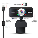 HXSJ S90 30fps 1 Megapixel 720P HD Webcam for Desktop / Laptop / Android TV, with 8m Sound Absorbing Microphone, Cable Length: 1.5m, S90