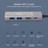 Onten 95113 8 In 1 USB 3.0 x2 + SD / TF + HDMI / VGA + 3.5mm Jack + Type-C / USB-C (PD 3.0) Multi-function HUB Converter Dock Station