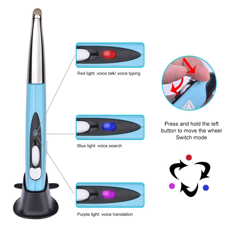 PR-06S 4-keys Smart Wireless Optical Mouse with Stylus Pen Function, Support Voice Operation / Translation, Support Voice Operation / Translation Blue, Support Voice Operation / Translation Red, Support Voice Operation / Translation Grey
