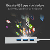 Aluminum Shell 3 USB3.0 Ports HUB + USB3.0 Gigabit Ethernet Adapter, USB 3.0 1000Mbps