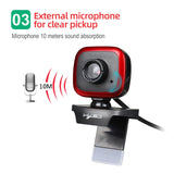 HXSJ A849 480P Adjustable 360 Degree HD Video Webcam PC Camera with Microphone